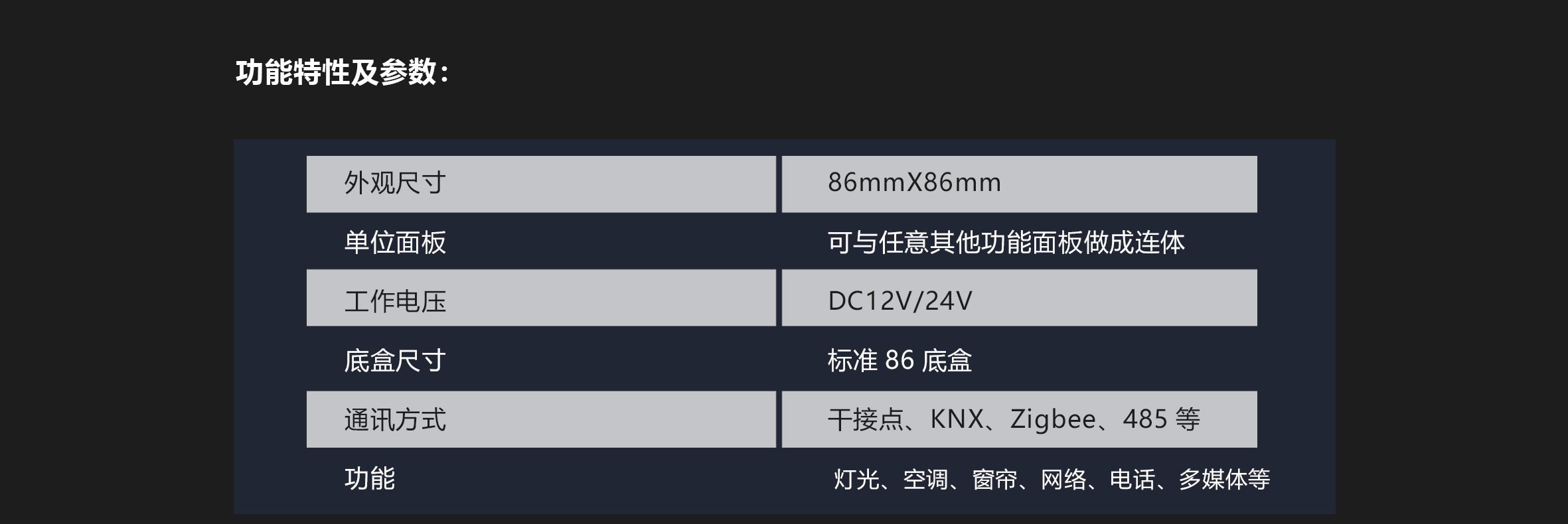 长兴智能A8系列KNX智能开关面板-产品详情_08