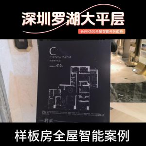 长兴智能深圳罗湖大平层样板房全屋智能KNX开关案例