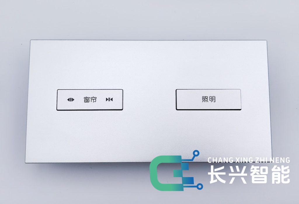 长兴智能2025远金系列银色2键2K面板-正面