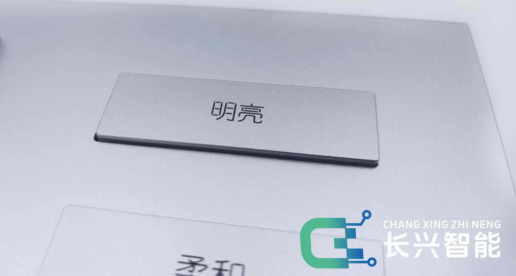 长兴智能2025远金系列银色插卡取电面板-按键特写