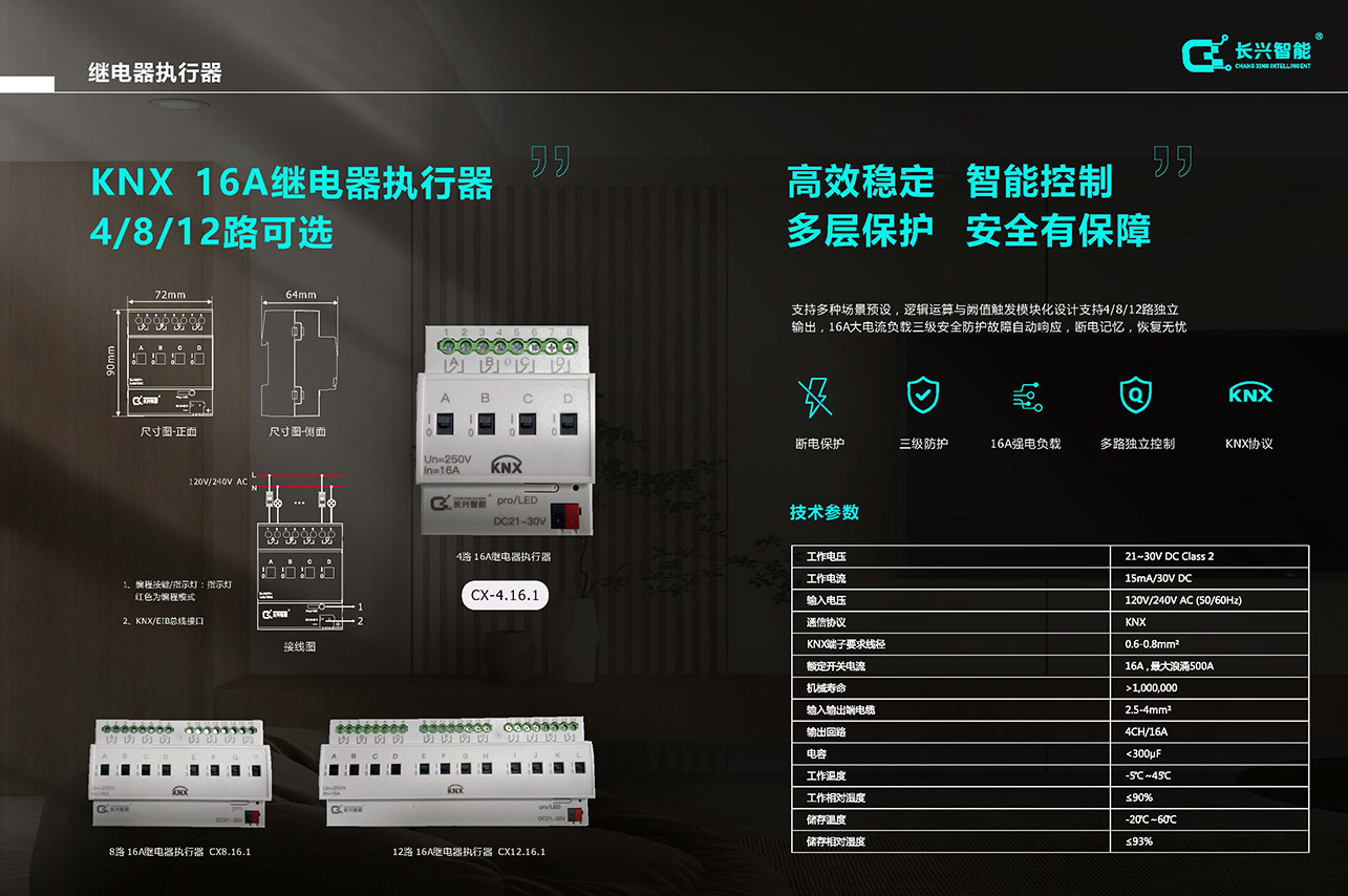 Changxing KNX 16A Relay Actuator 4/8/12 way selectable (images 7)